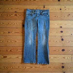 American Eagle Womens Jeans Size 6 Slim Boot Cut Stretch 30x29 Mid Rise